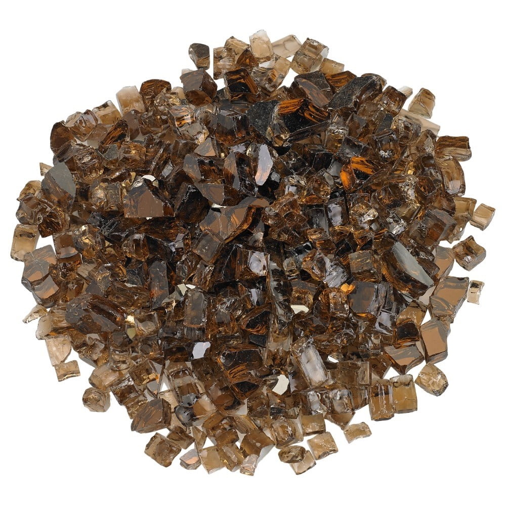 Picture of American Fireglass AFF-COPRF12-10 0.5 in. Copper Reflective Fire Glass - 10 lbs