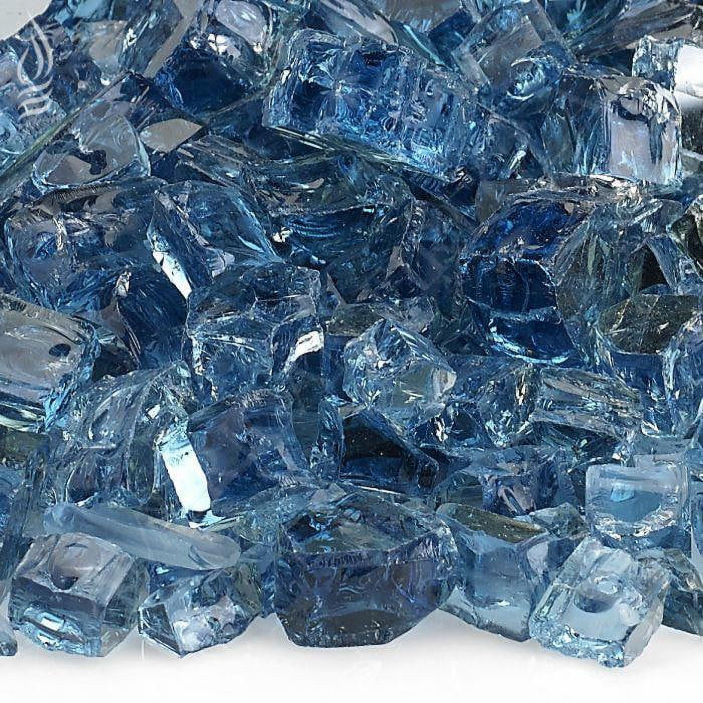 Picture of American Fireglass AFF-PABLRF12-10 0.5 in. Pacific Blue Reflective Fire Glass - 10 lbs