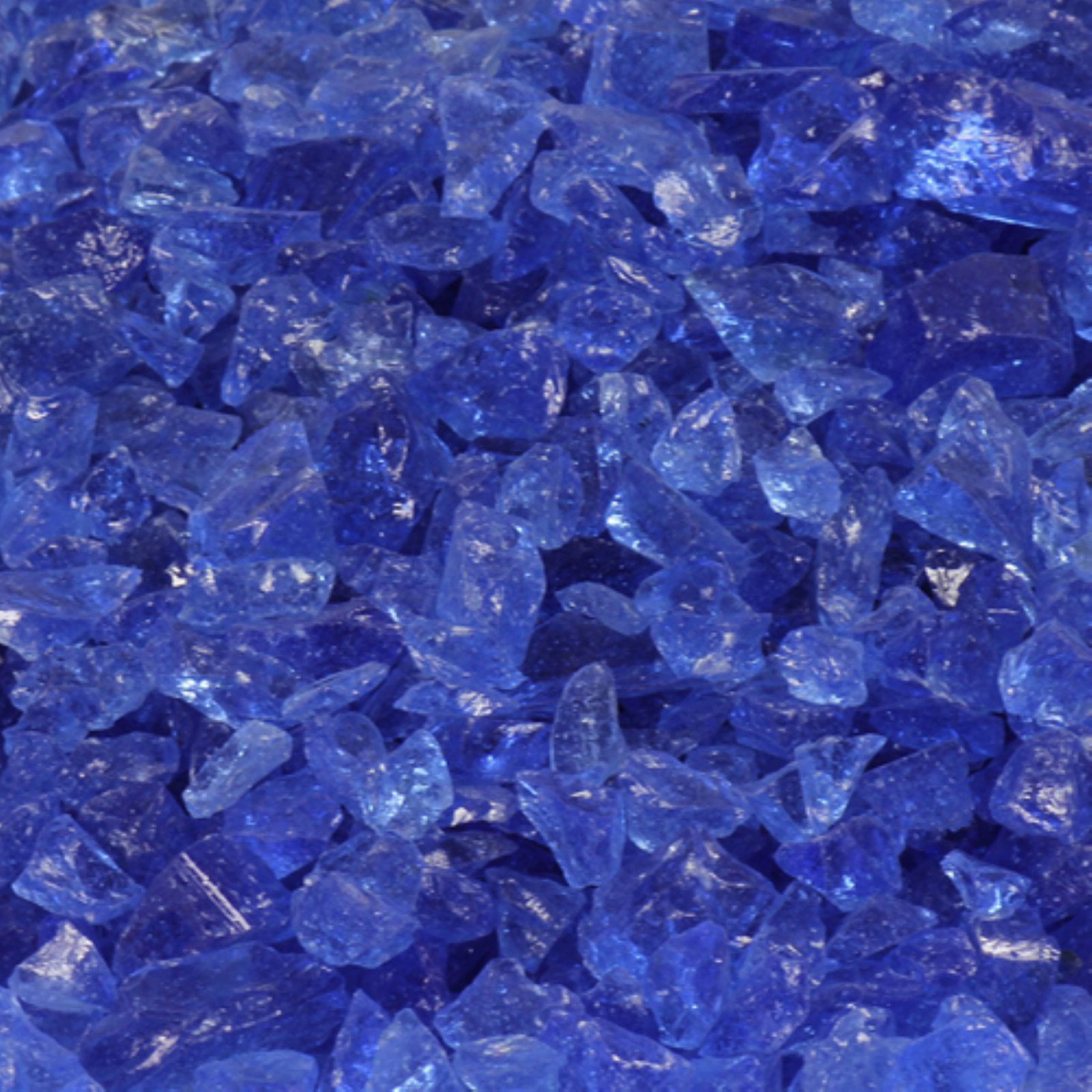 Picture of American Fireglass CG-LTBLUE-M-10 Light Blue Recycled Fire Pit Glass - Medium&#44; 10 lbs