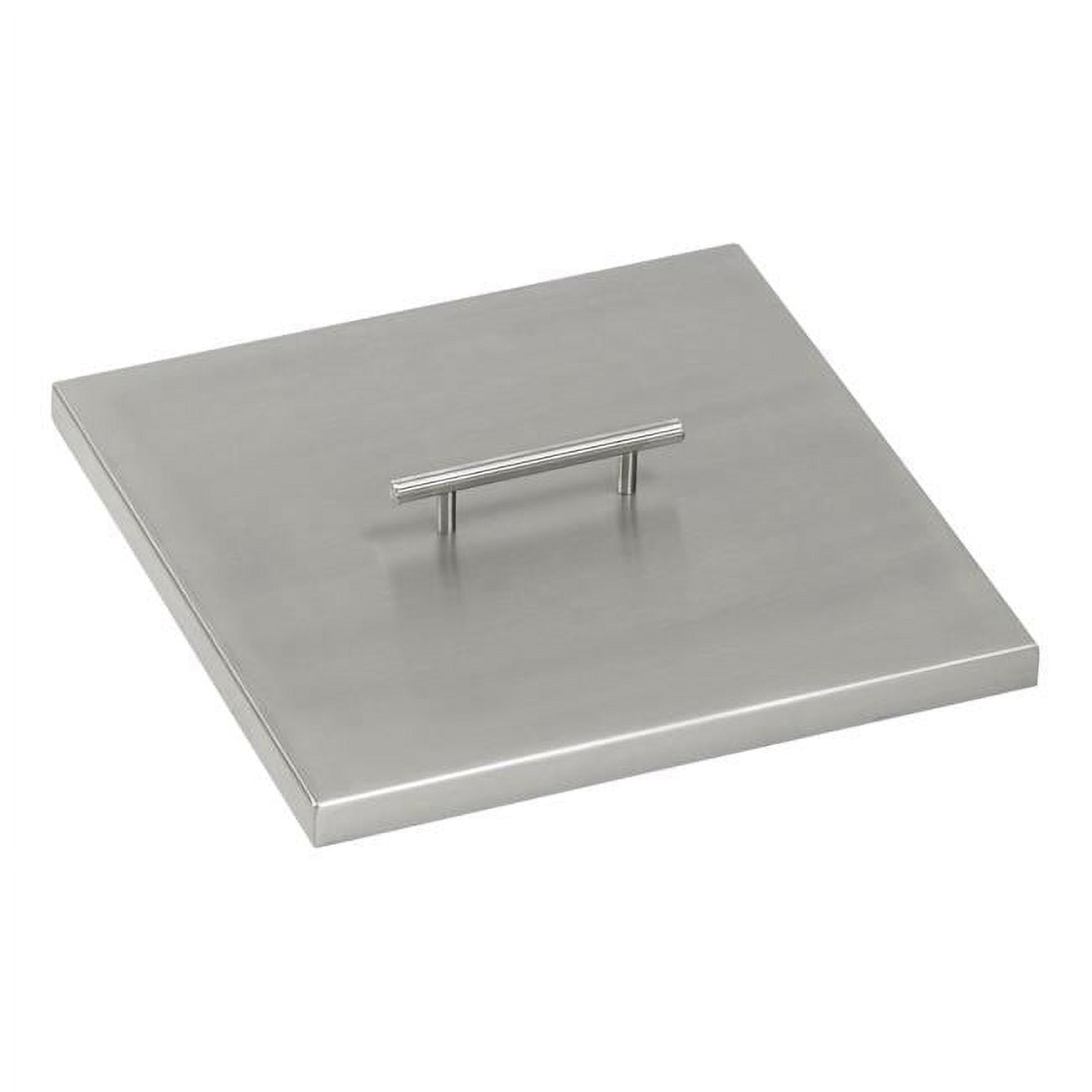 Picture of American Fireglass CV-SQP-12 12 in. Stainless Steel Cover for Square Drop-In Fire Pit Pan