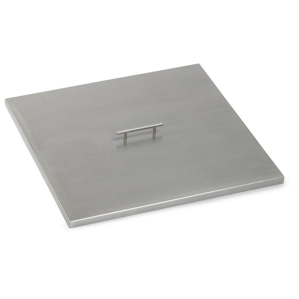 Picture of American Fireglass CV-SQP-24 24 in. Stainless Steel Cover for Square Drop-In Fire Pit Pan