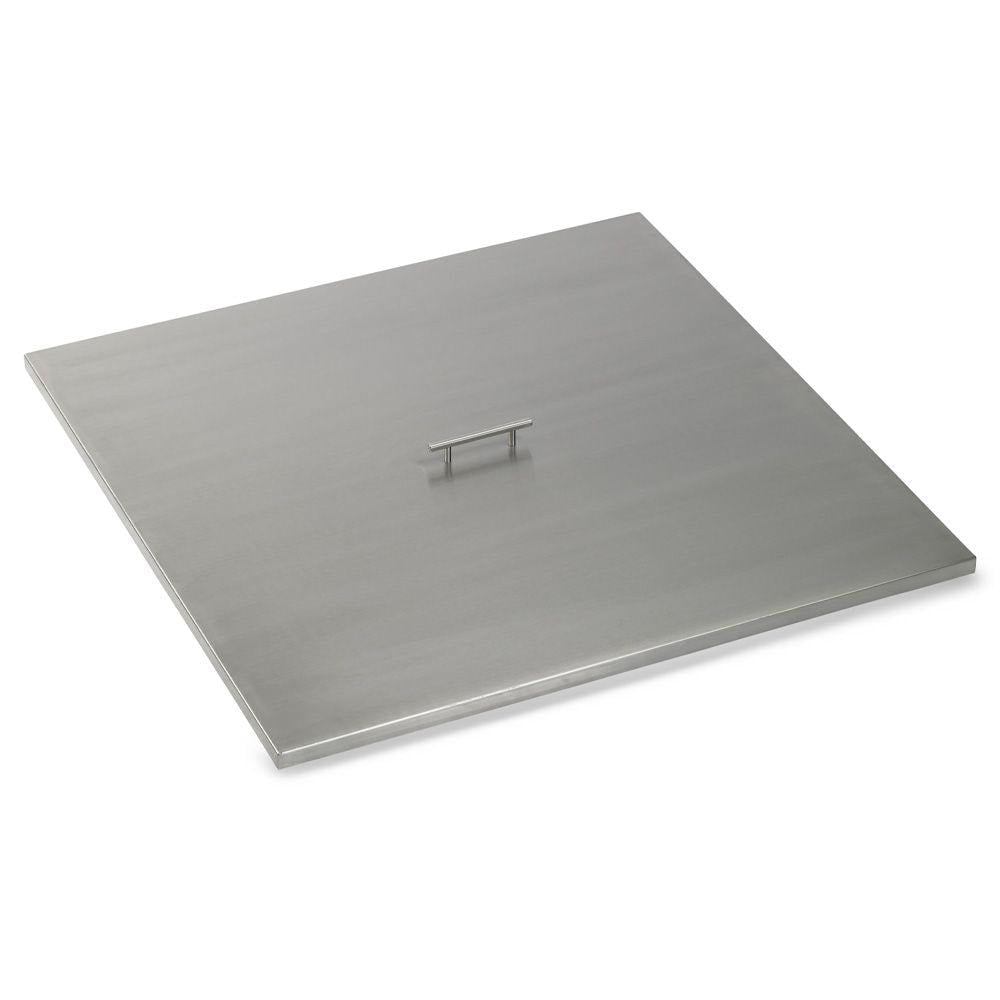 Picture of American Fireglass CV-SQP-36 36 in. Stainless Steel Cover for Square Drop-In Fire Pit Pan