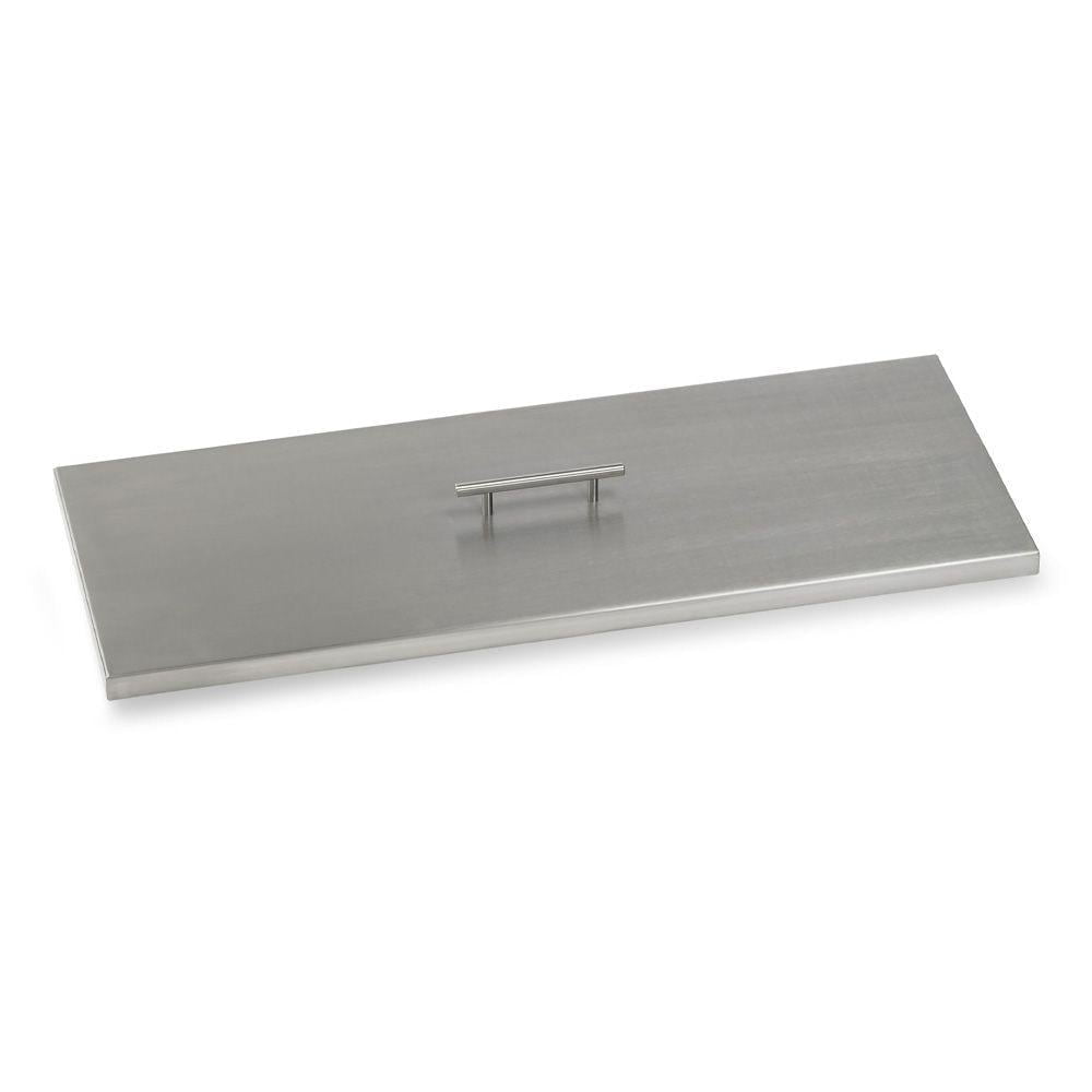 Picture of American Fireglass CV-AFPP-30 30 x 10 in. Stainless Steel Cover for Rectangular Drop-In Fire Pit Pan