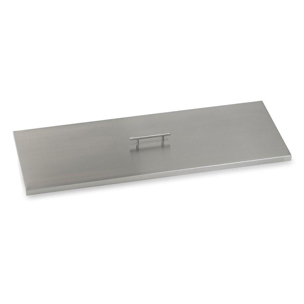 Picture of American Fireglass CV-AFPP-36 36 x 12 in. Stainless Steel Cover for Rectangular Drop-In Fire Pit Pan