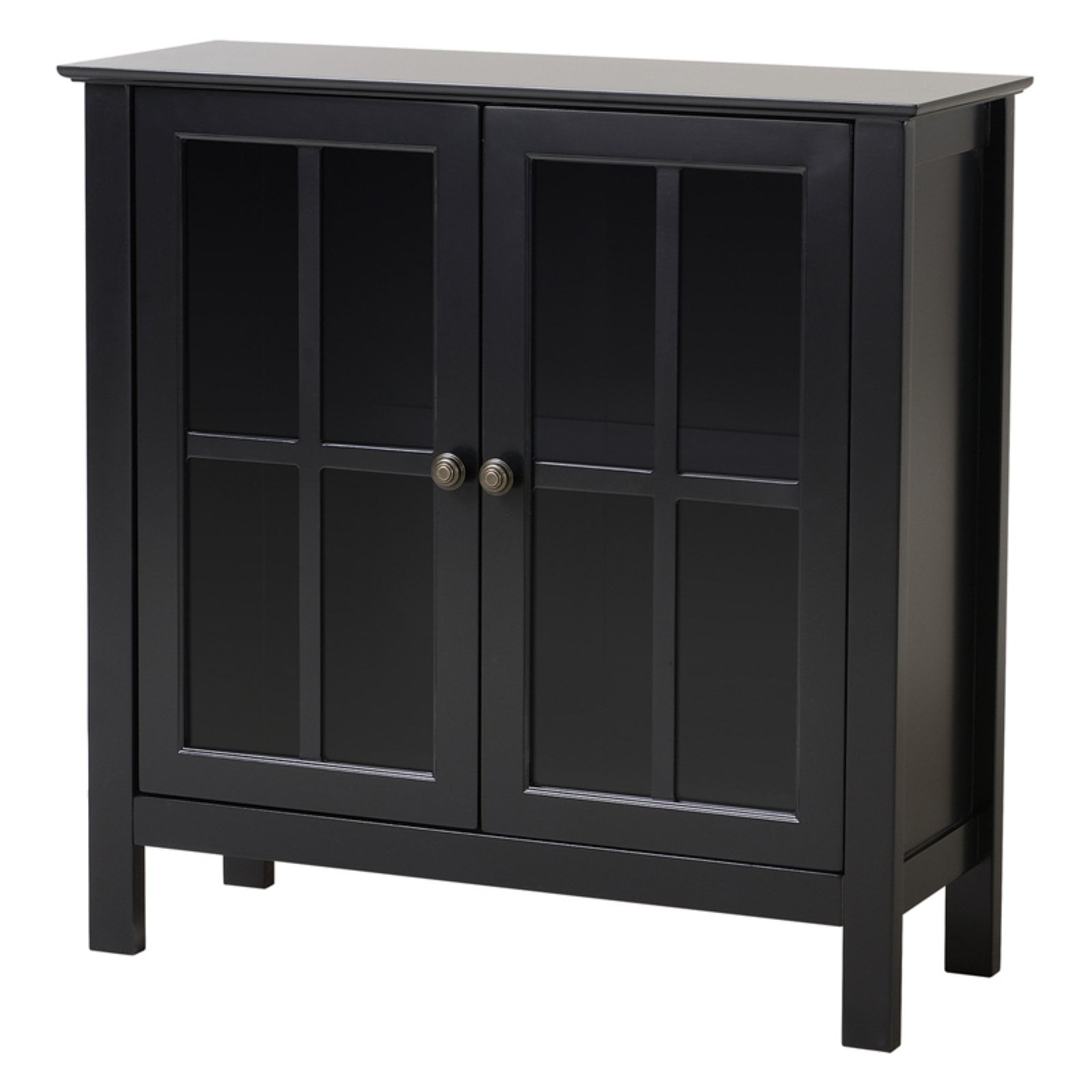 Picture of American Furniture Classics 22601 Glass Door Accent & Display Cabinet&#44; Black