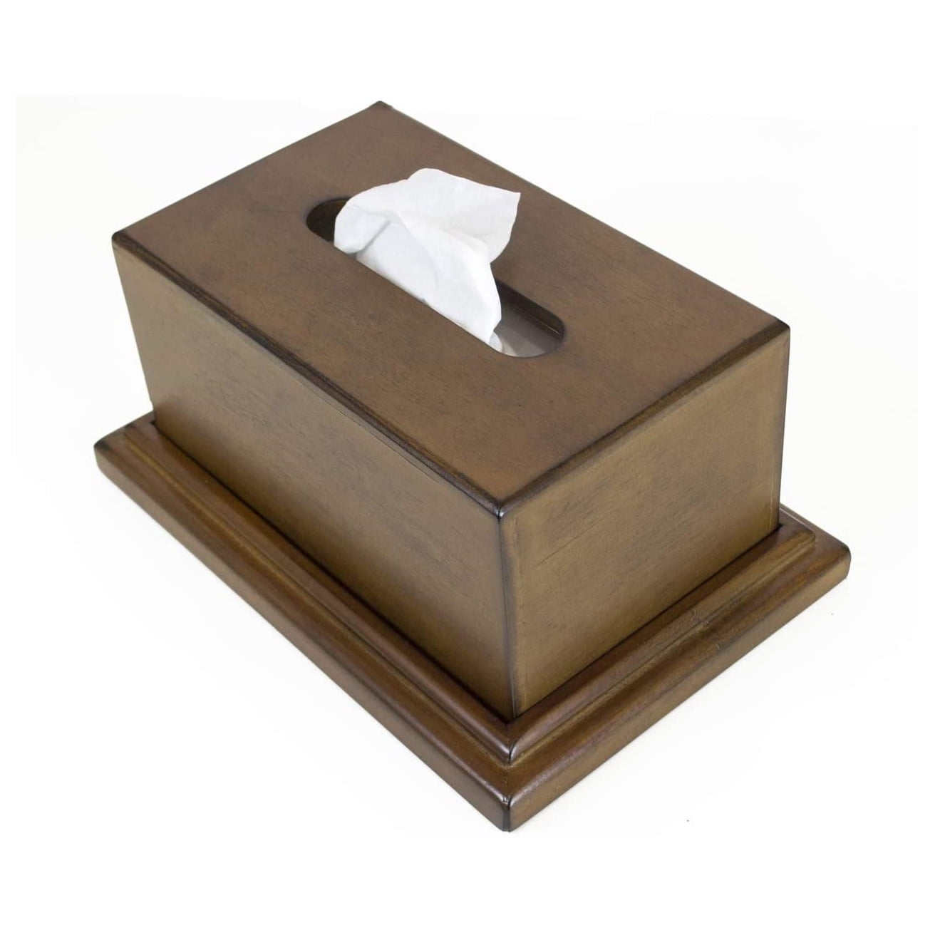 Picture of American Furniture Classics 434 Decorative Wood Tissue Box with Hidden Gun Concealment Compartment&#44; Medium Brown Walnut