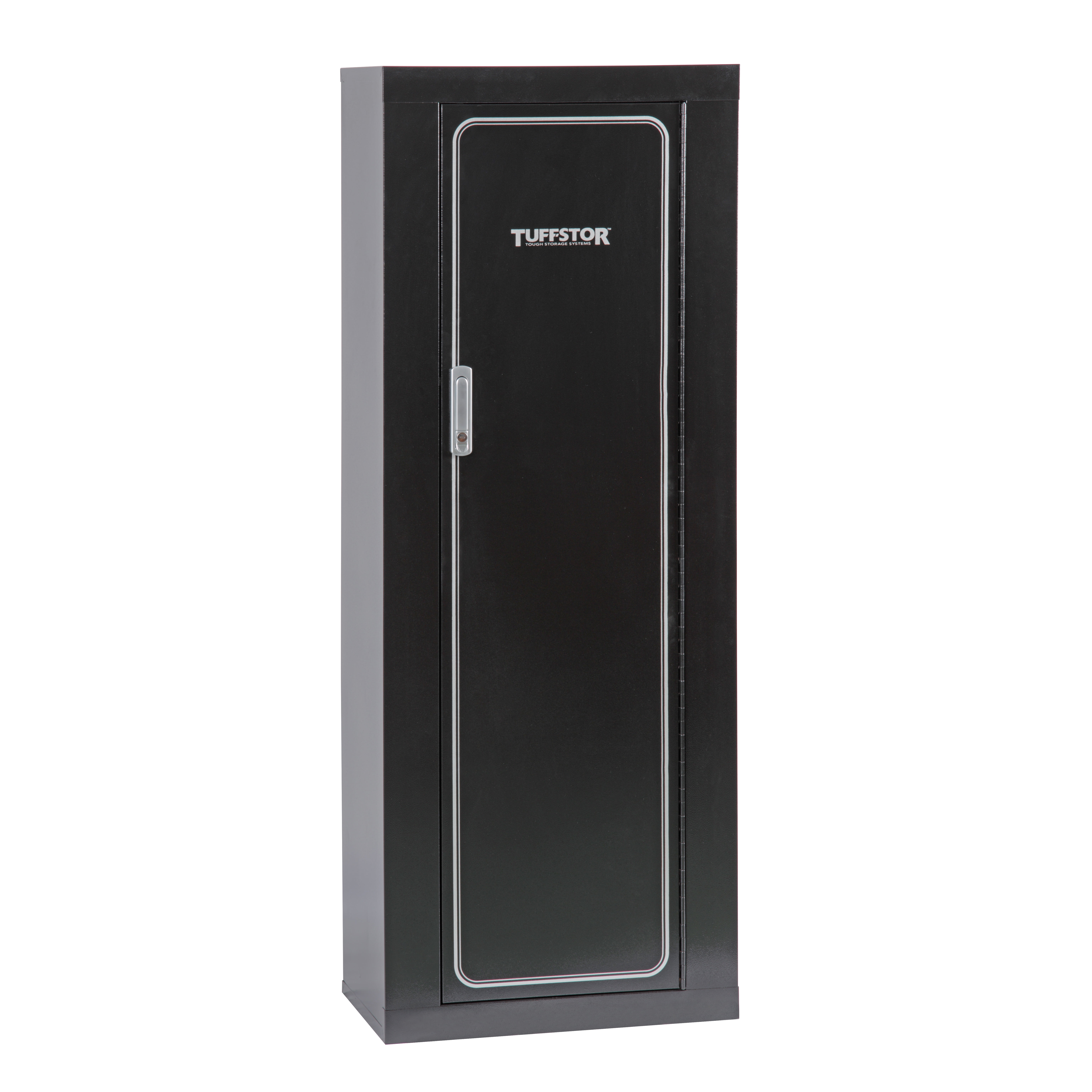 55 x 20.5 x 11 in. 10 Gun Metal Security Cabinet, Black