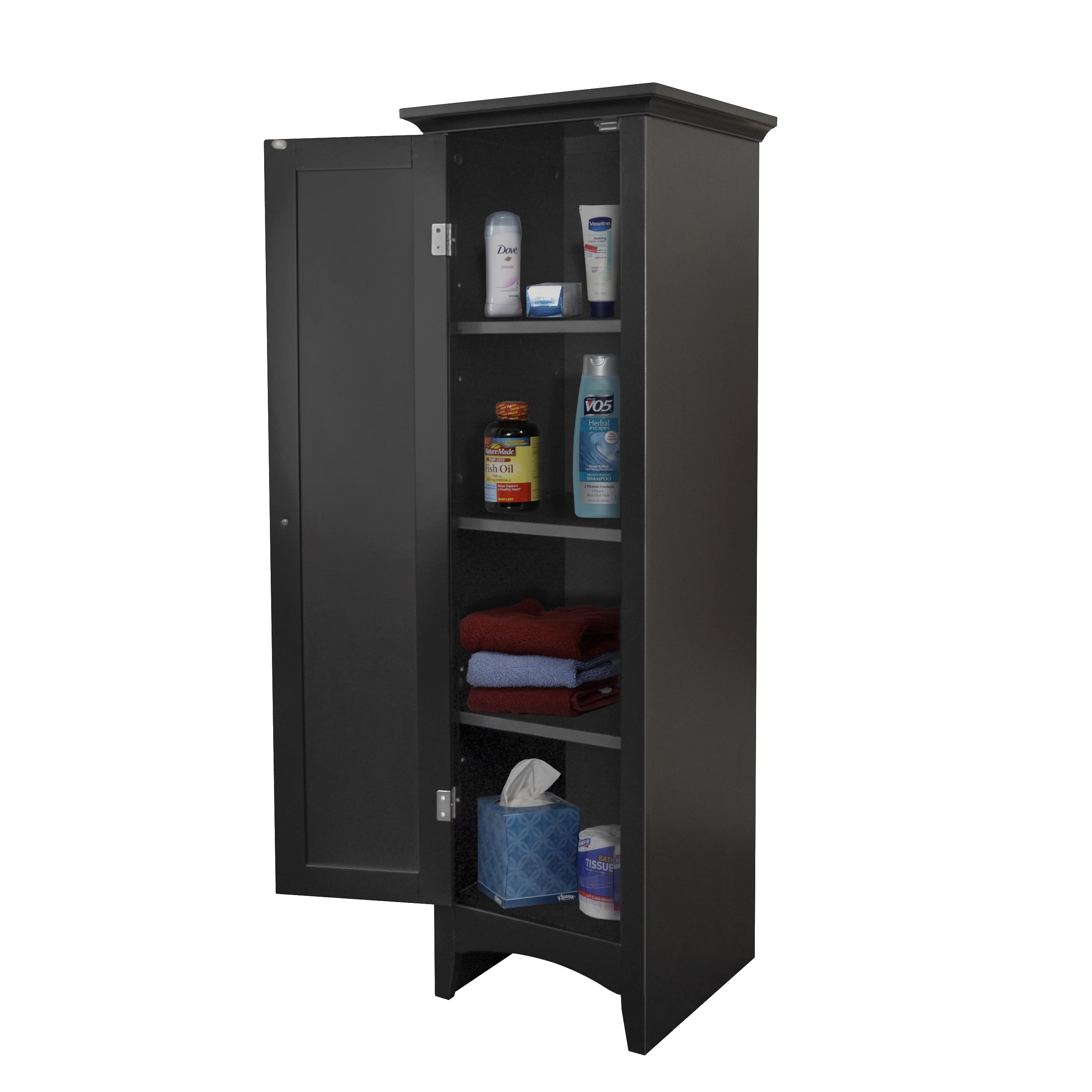 Picture of American Furniture Classics 25601 OS Home & Office One Door Kitchen Storage Pantry in Black