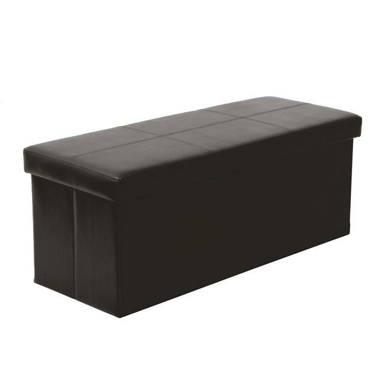 Picture of American Furniture 512 16.75 x 43 x 17.5 in. Classics Model Foldable Tufted Storage Bench, Dark Brown