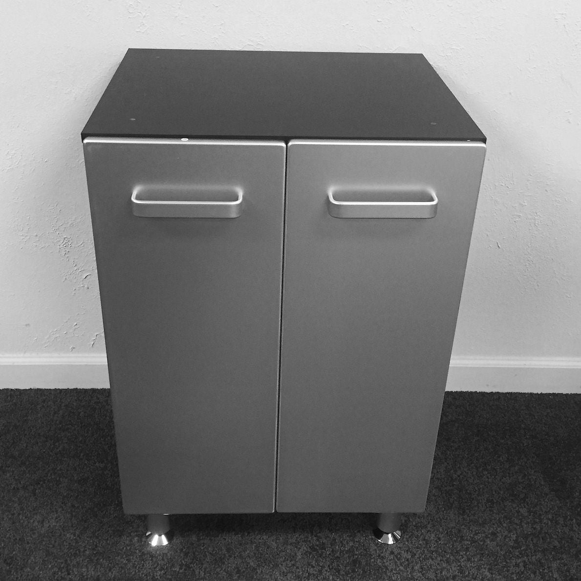 Picture of American Furniture Classics 24202 35 in. Tuff-Stor Two Door Base Cabinet for Garage&#44; Black & Silver