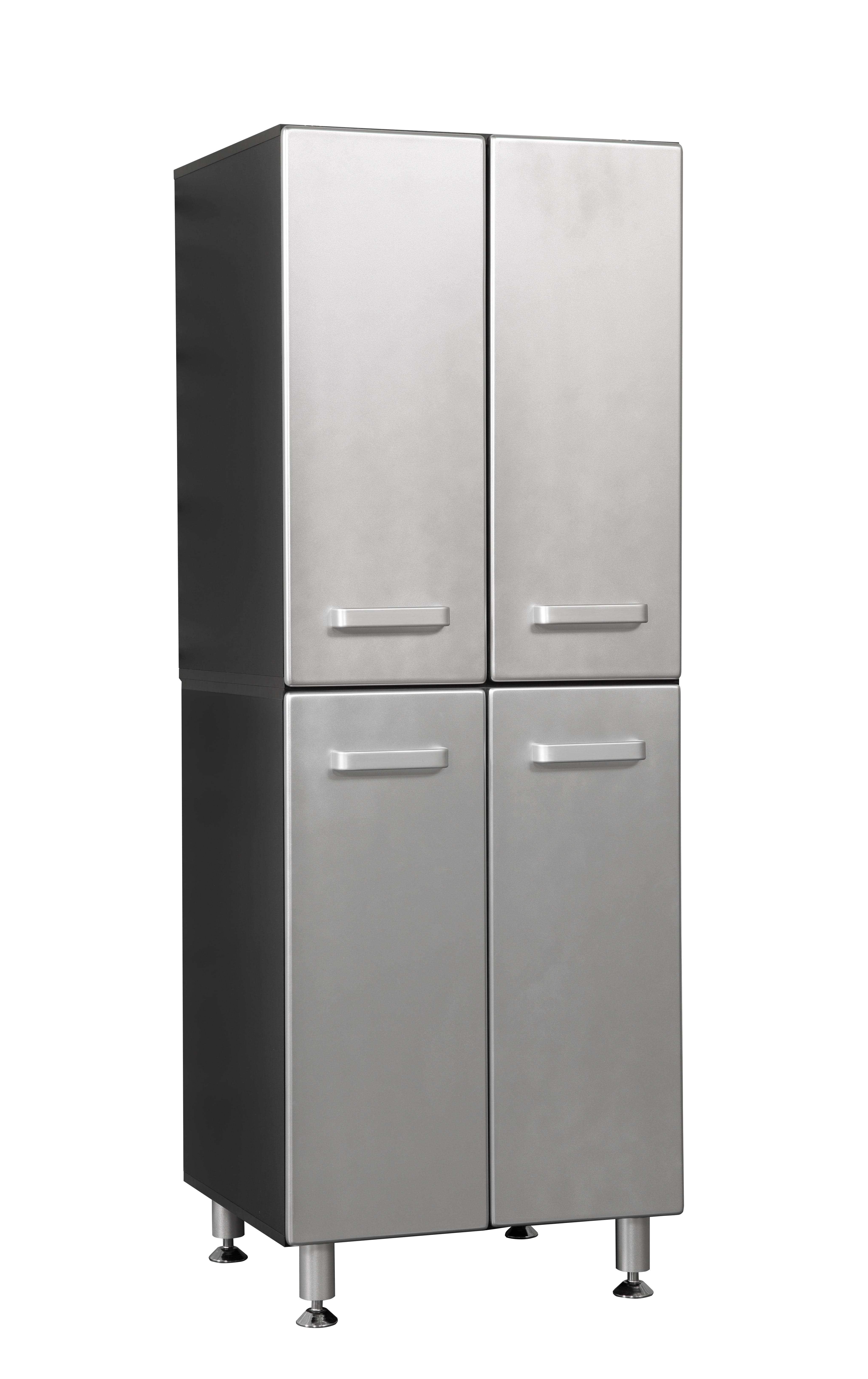 Picture of American Furniture Classics 24204K 71 in. Tuff-Stor Four Door Garage Storage Cabinet&#44; Black & Silver