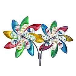 Picture of American Furniture Classics 622245 84 x 44 x 6 in. OS Home & Office Double Colorful Pinwheel Wind Spinner