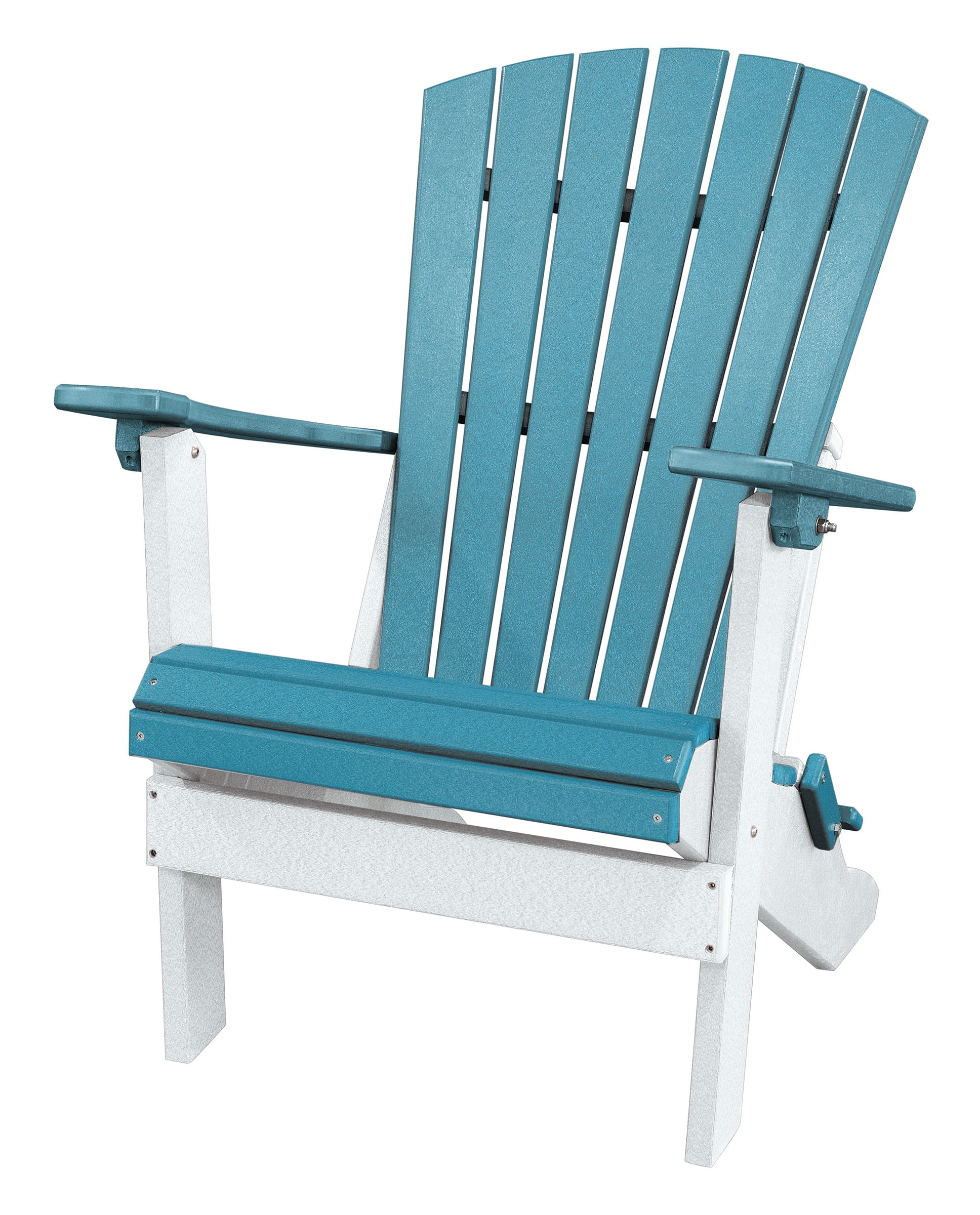 Picture of American Furniture Classics 519ARW 41 x 29 x 35 in. OS Home & Office Fan Back Folding Adirondack Chair&#44; Aruba Blue & White