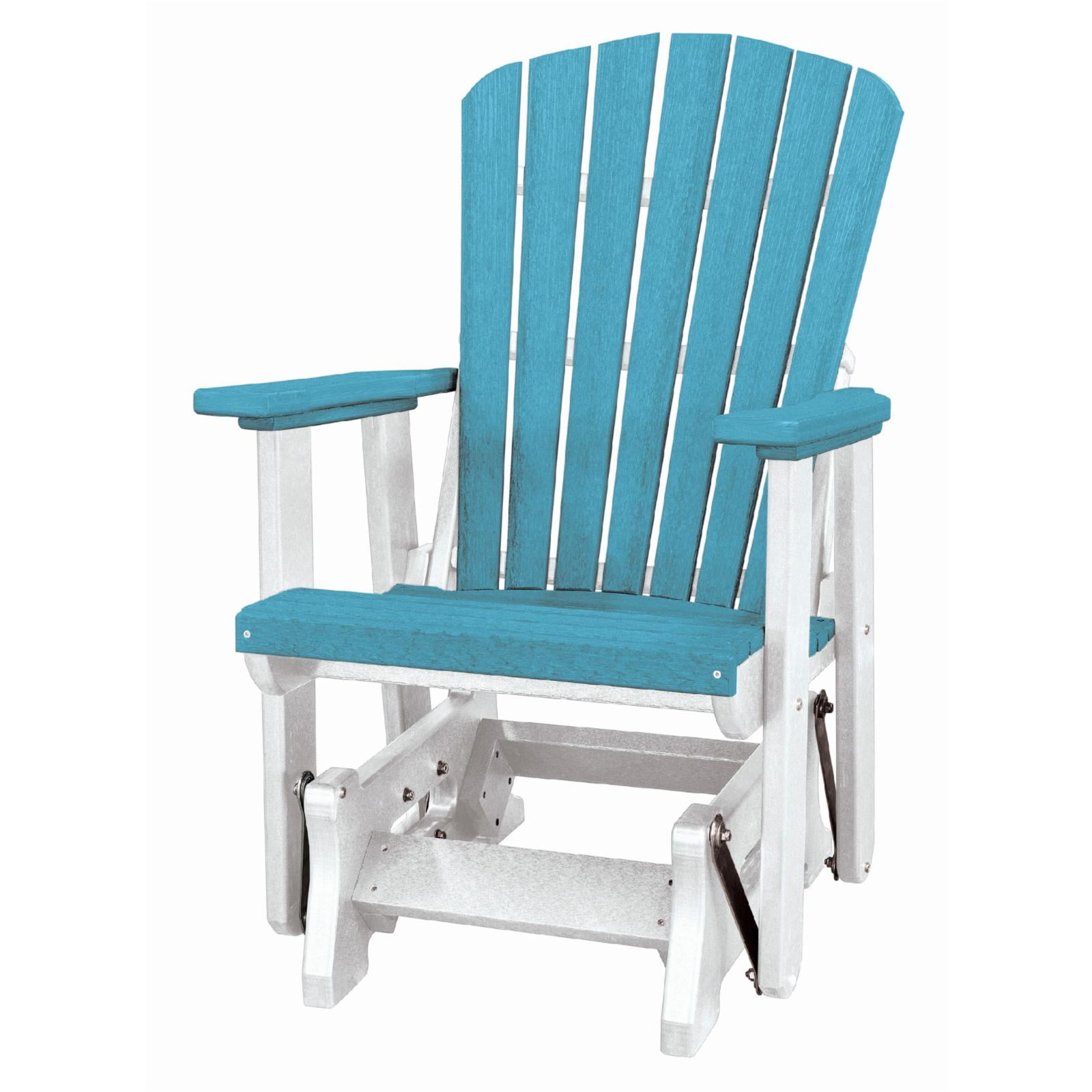 Picture of American Furniture Classics 515ARW 42 x 27 x 33 in. OS Home & Office Fan Back Glider&#44; Aruba Blue & White