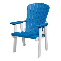 Picture of American Furniture Classics   511BW Fan Back Folding Adirondack Chair - Blue &amp; White Base