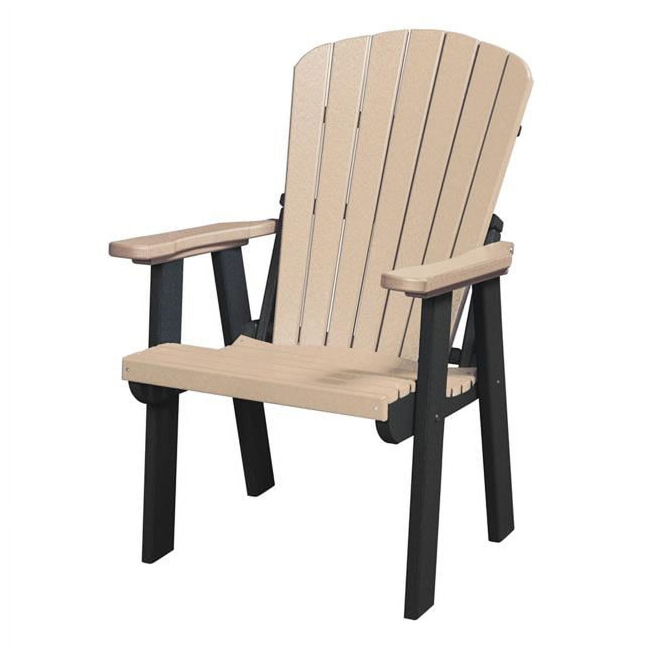 Picture of American Furniture 511WWBK Os Home & Office Model Fan Back Weatherwood Chair with Black Base&#44; Cedar