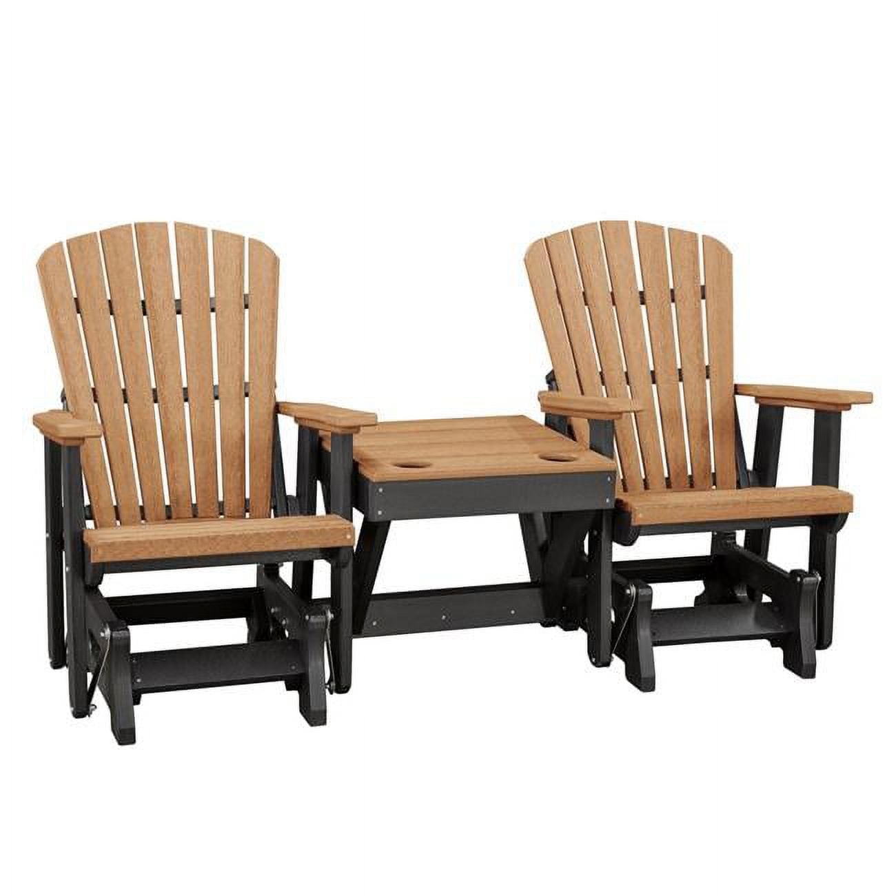 515CBK-K Double Glider Chair Center Table with Black Base, Cedar -  American Furniture Classics