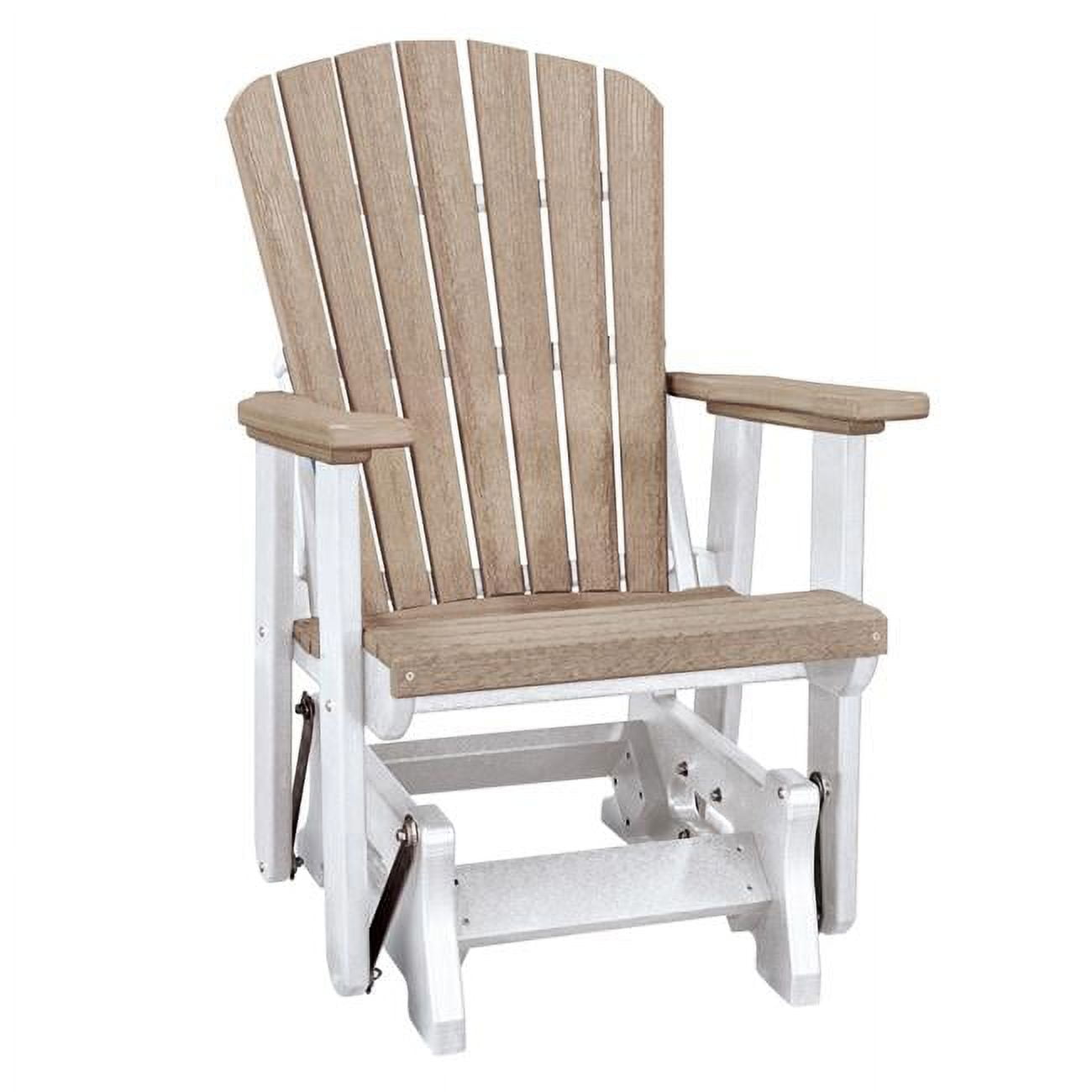 Picture of American Furniture 515WWWT Weatherwood Glider Chair with White Base