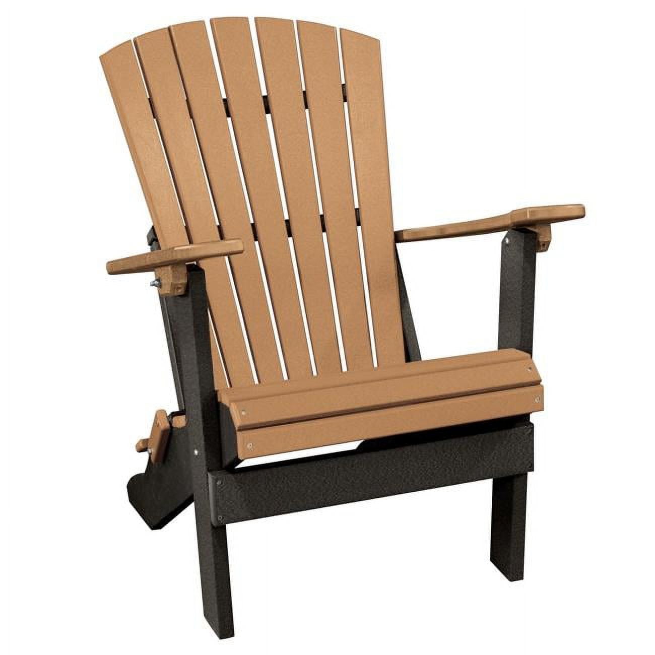 Picture of American Furniture 519CBK Folding Adirondack Chair with Black Base&#44; Cedar