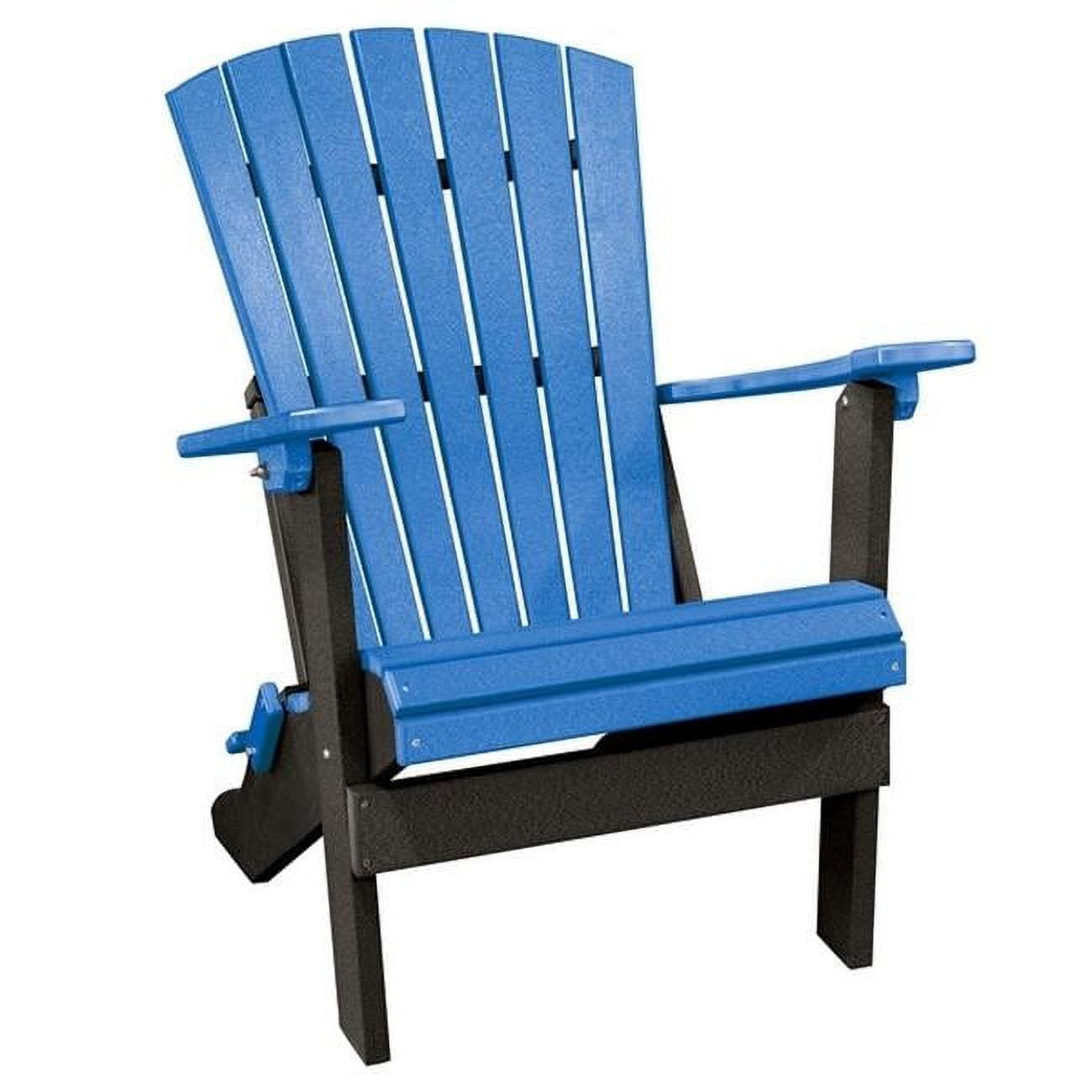 Picture of American Furniture Classics   519BBK 35.0 x 29.0 x 41.0 in. Fan Back Folding Adirondack Chair in Blue with a Black Base