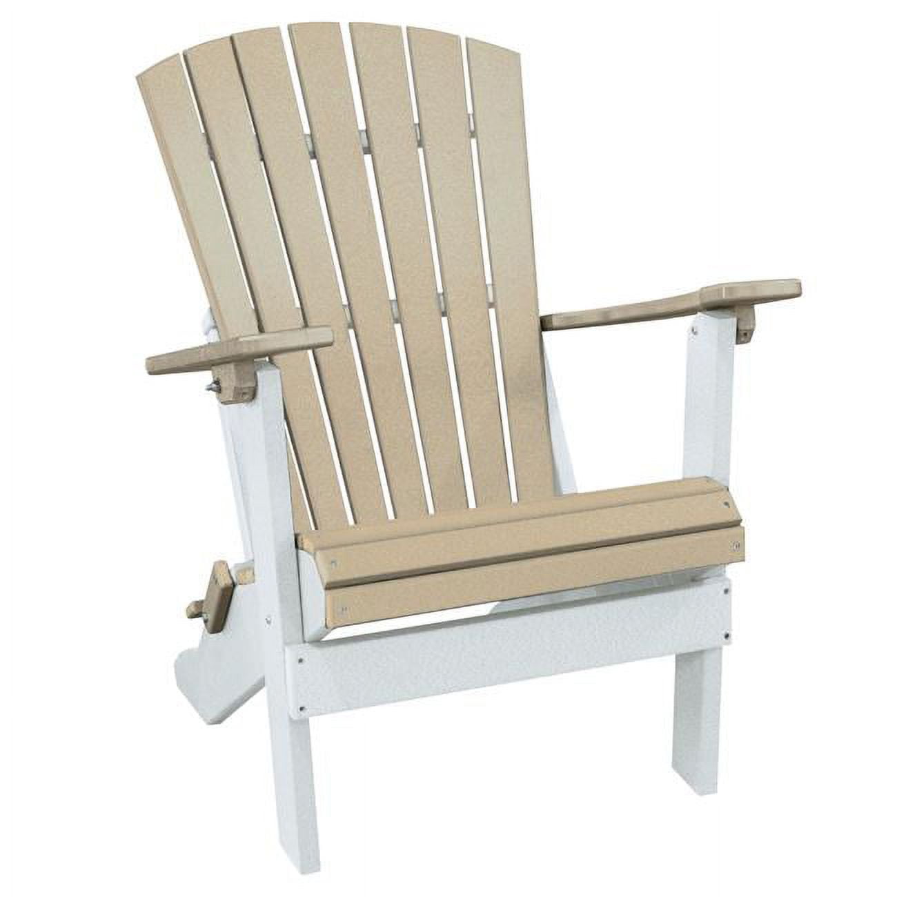 Picture of American Furniture 519WWWT Folding Adirondack Weatherwood Chair with White Base