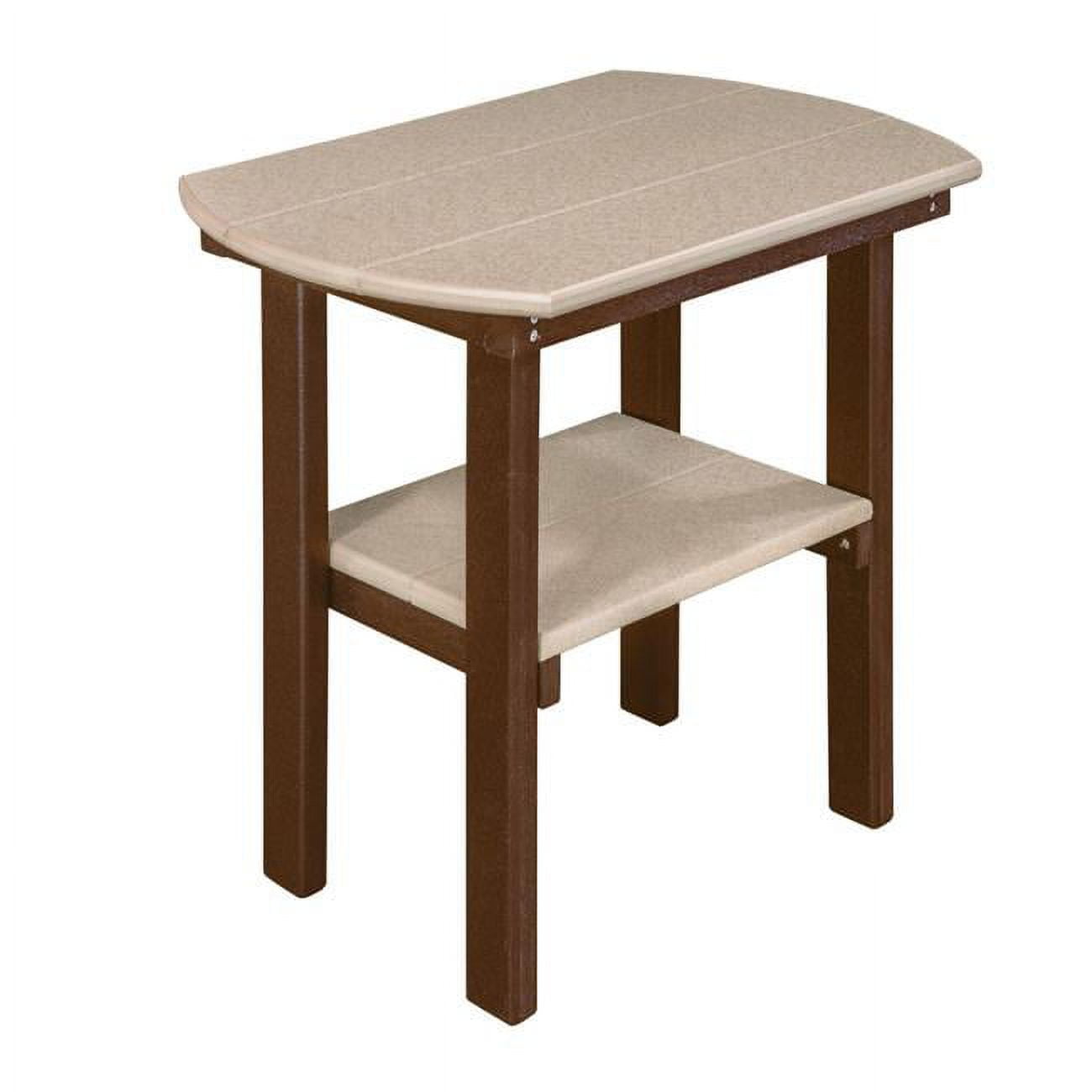 22 x 24 x 16 in. Oval End Table in Blue with a Black Base
