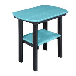 Picture of American Furniture 525ARB 22 x 16 x 24 in. Oval End Table with Black Base&#44; Aruba Blue