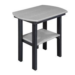 Picture of American Furniture 525LGB 22 x 16 x 24 in. Oval End Table with Black Base&#44; Light Gray