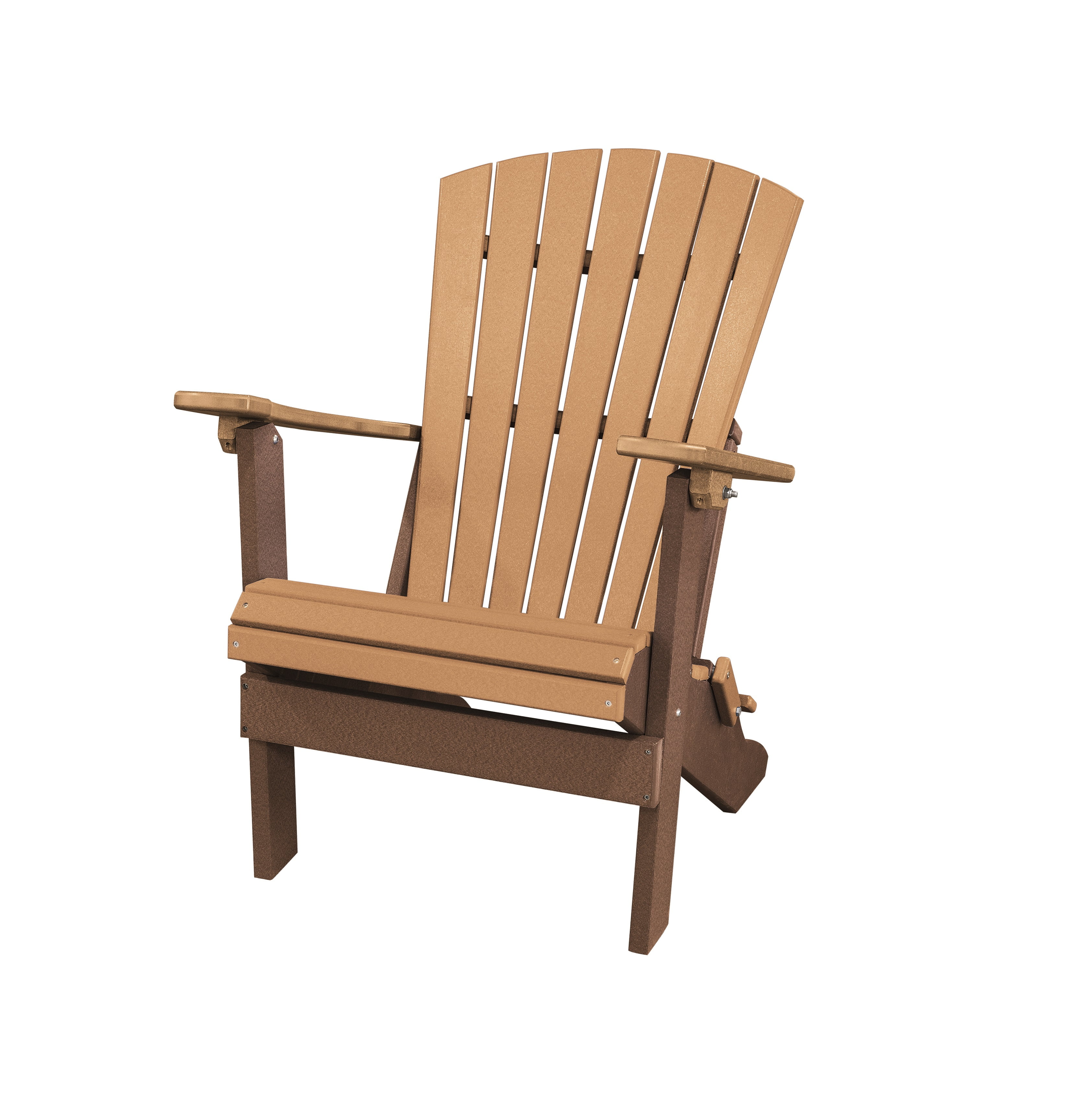 Picture of American Furniture Classics 519CTB 41 x 29 x 35 in. OS Home & Office Fan Back Folding Adirondack Chair&#44; Cedar & Tudor Brown