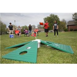 Picture of American Furniture Classics MOZ10051 11 x 60 x 60 in. AceHole Golf Cornhole Game&#44; Bean Bag Game - Green&#44; White & Red