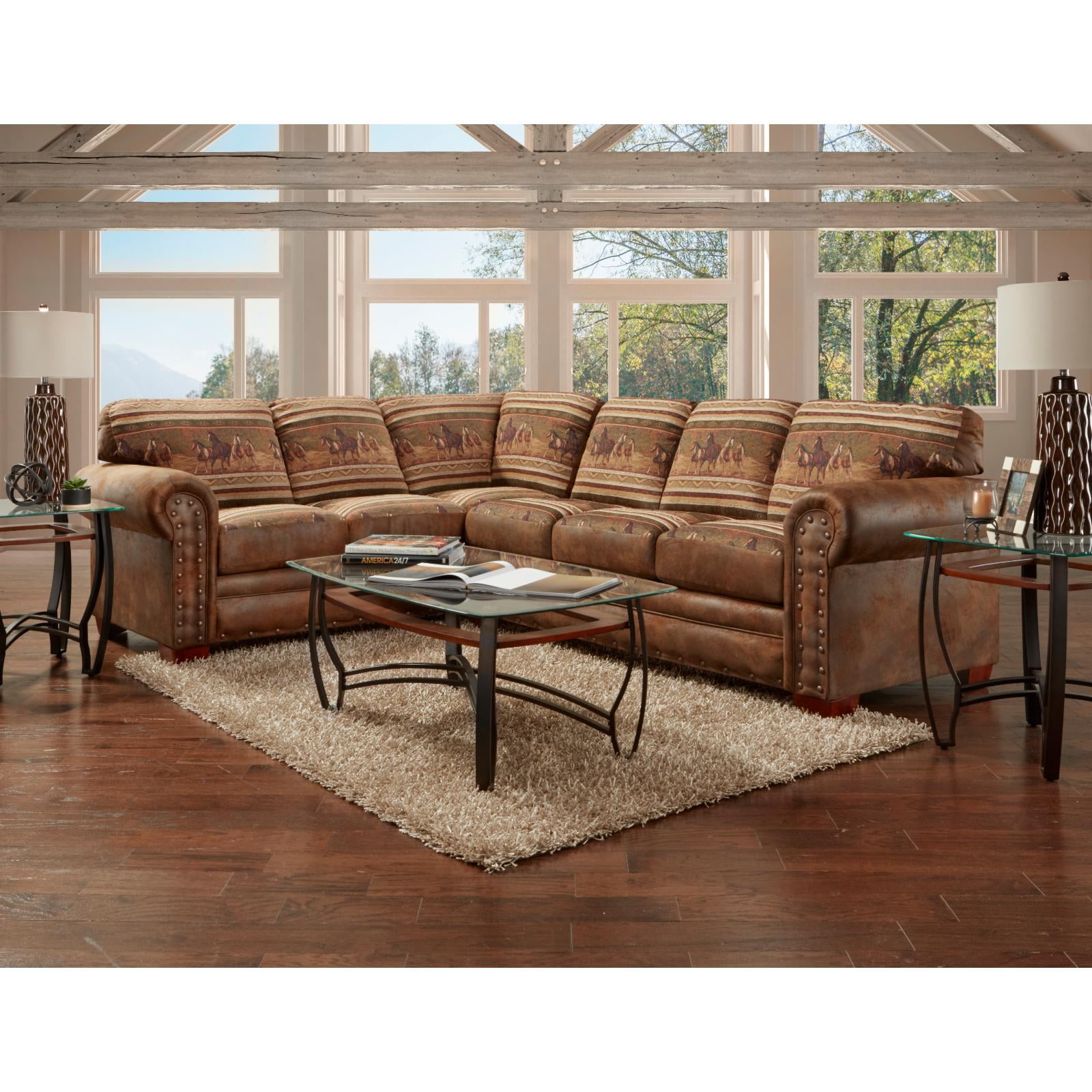 36 x 88 x 37 in. Anglers Cove Sectional Sofa, Abington Sand, 2 Piece