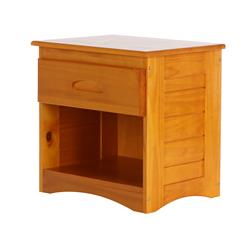 Picture of American Furniture Classics 82160KD 23 x 23 x 17 in. Solid Pine One Drawer Night Stand&#44; Warm Honey