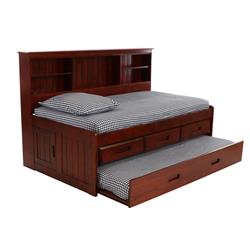 Picture of American Furniture Classics 2822-K3-KD 49.5 x 78.5 x 47 in. OS Home & Office Furniture Solid Pine Twin Daybed with Three Drawers & Twin Trundle&#44; Rich Merlot