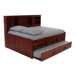 Picture of American Furniture Classics 2823-K3-KD 49.5 x 78.5 x 62.5 in. OS Home & Office Furniture Solid Pine Full Daybed with Three Drawers & Twin Trundle&#44; Rich Merlot