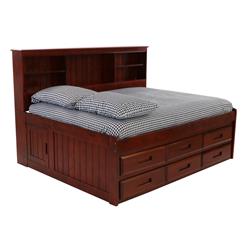 Picture of American Furniture Classics 2823-K6-KD 49.5 x 78.5 x 62.5 in. OS Home & Office Furniture Solid Pine Full Daybed with Six Sturdy Drawers&#44; Rich Merlot