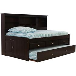 Picture of American Furniture Classics 2922-K3-KD 49.5 x 78.5 x 47 in. OS Home & Office Furniture Solid Pine Twin Daybed with Three Drawers & Twin Trundle&#44; Dark Espresso