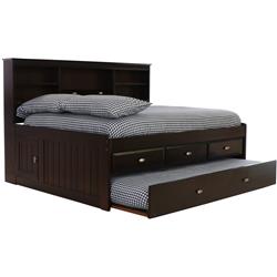 Picture of American Furniture Classics 2923-K3-KD 78.5 x 62.5 x 49.5 in. OS Home & Office Furniture Solid Pine Full Daybed with 3 Drawers & Twin Trundle&#44; Dark Espresso