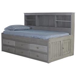 Picture of American Furniture Classics 83222-6-KD 49.5 x 77 x 47 in. OS Home & Office Furniture Solid Pine Twin Daybed with Six Sturdy Drawers&#44; Charcoal Gray