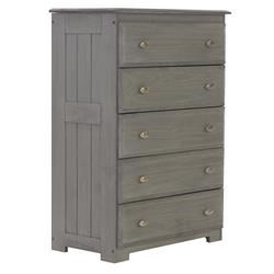 Picture of American Furniture Classics 83255KD 43 x 30 x 17 in. Solid Pine Five Drawer Chest&#44; Charcoal Gray