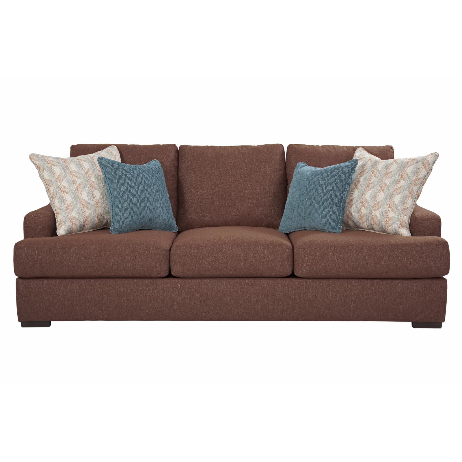 8-010-A65V2 Earthtone Sloped Track Arm Sofa, Cinnamon -  American Furniture Classics