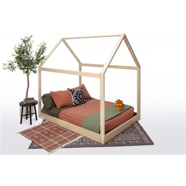 Picture of American Furniture Classics QUEEN S House Canopy Bed, Natural - Queen Size