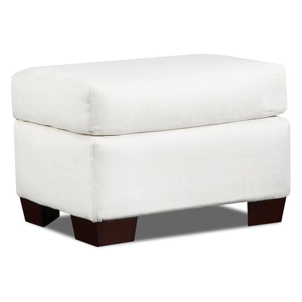 Picture of American Furniture Classics 8600-41 20 x 26.5 x 19 in. Beaujardin Ottoman&#44; Soft Washed Cream Tweed