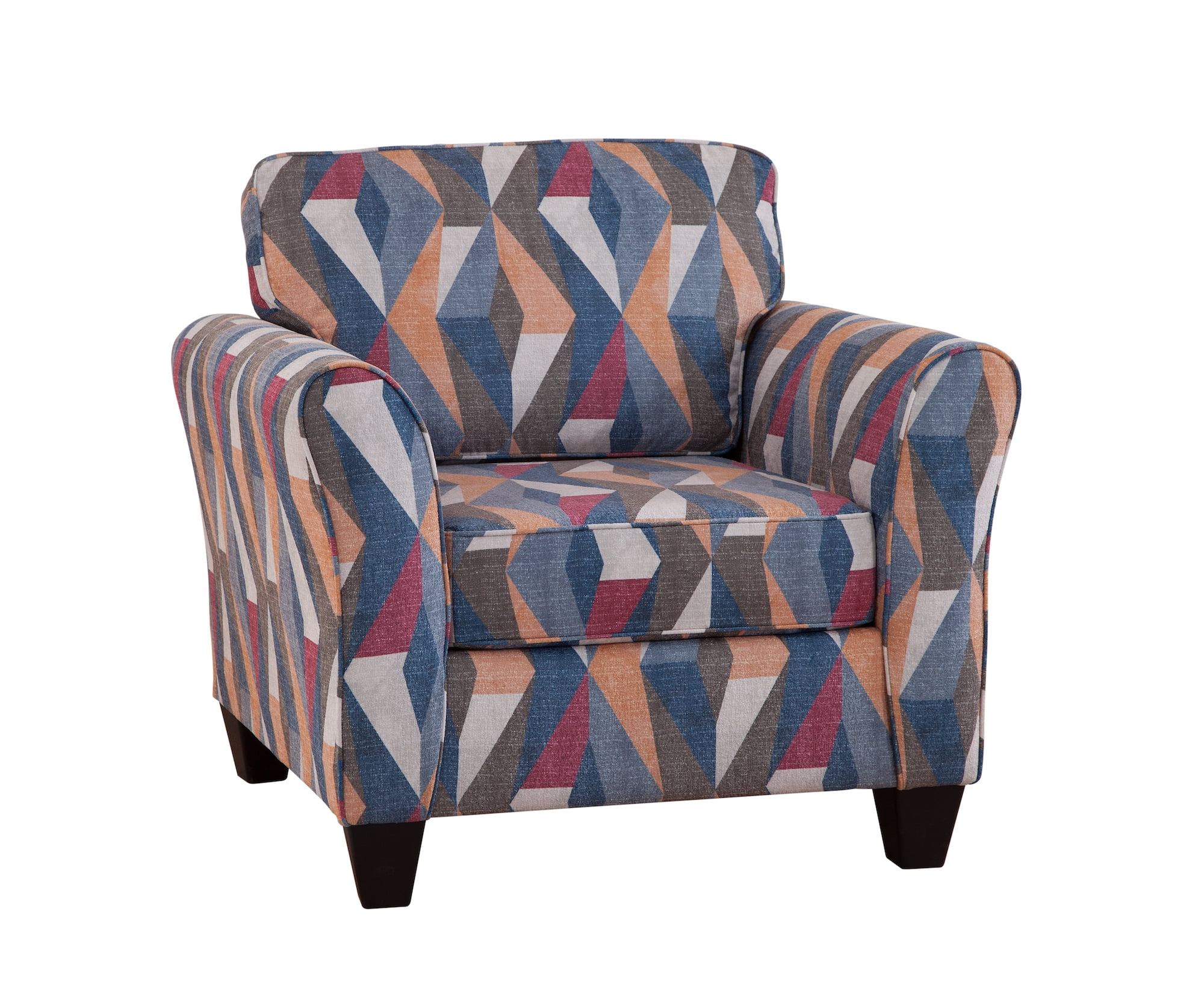 Picture of American Furniture Classics 8-030-A385V7 38 x 37 x 38 in. Transitional Flared Arm Upholstered Chair&#44; Multi Color