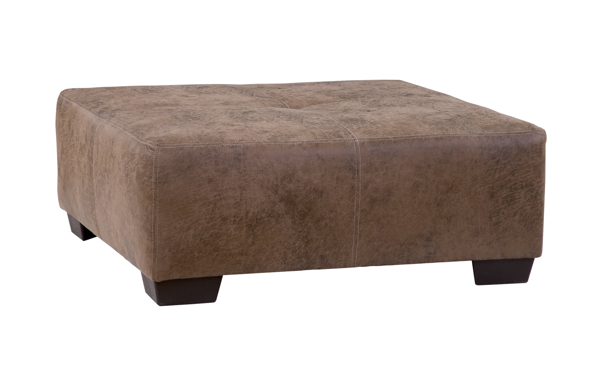 Picture of American Furniture Classics 8-08CT-A413V2 40 x 40 x 16 in. Square Arm Series Upholstered Ottoman&#44; Brown