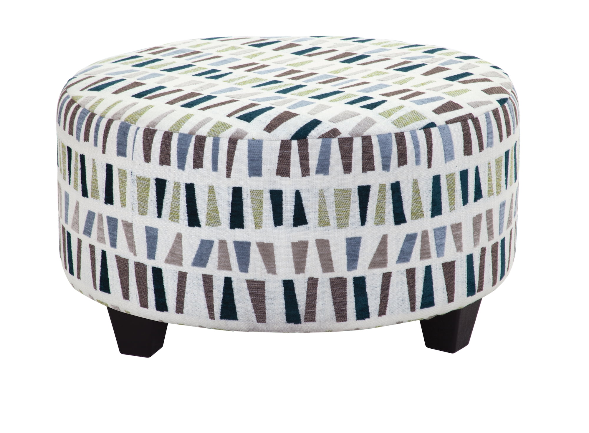 Picture of American Furniture Classics 08RDA-A414V2 33 x 8 in. Transitional Round Upholstered Ottoman&#44; Multi Color