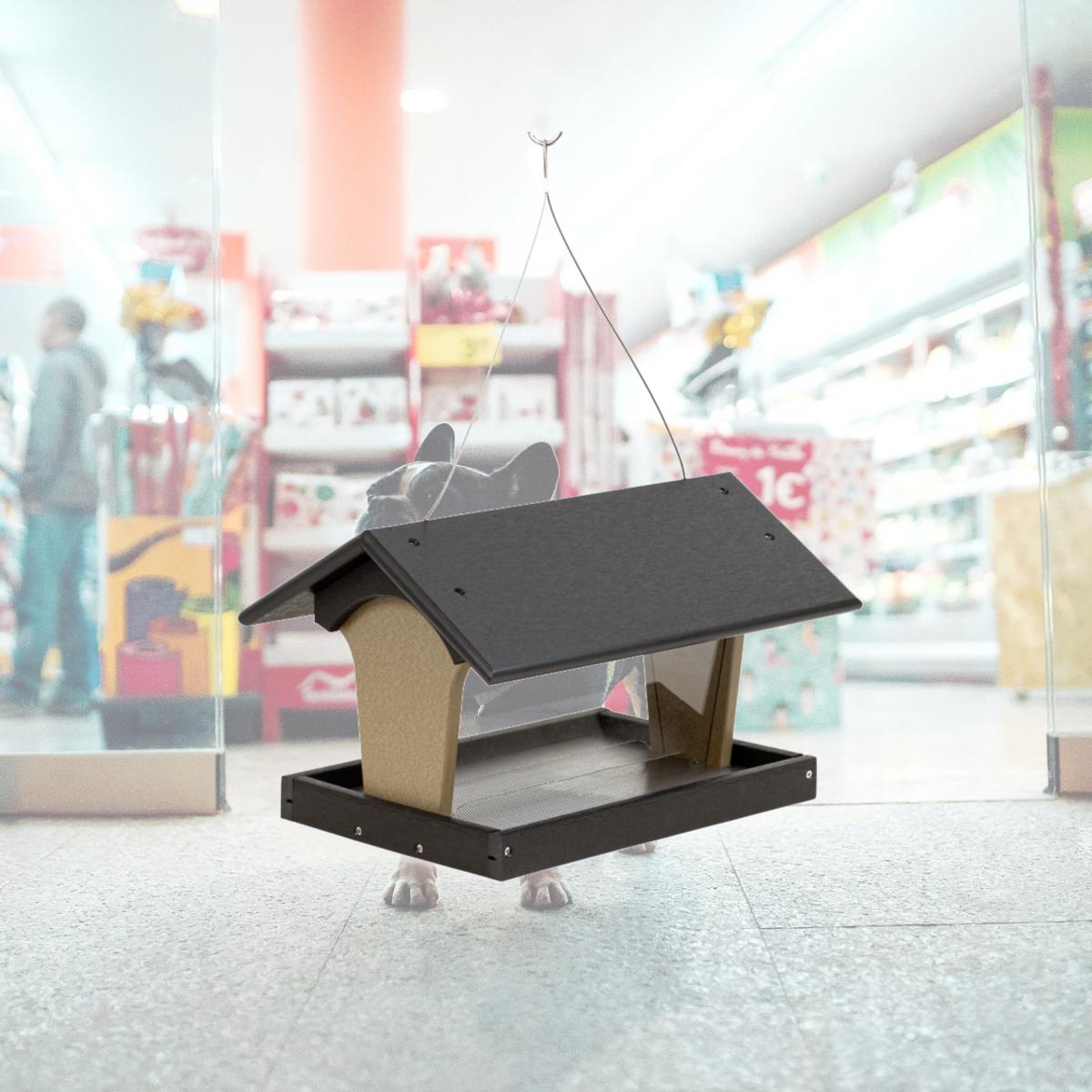 Picture of Outdoor Leisure Products & American Furniture Classics GM15BKWW Made with High Density Poly Resin Hopper Bird Feeder