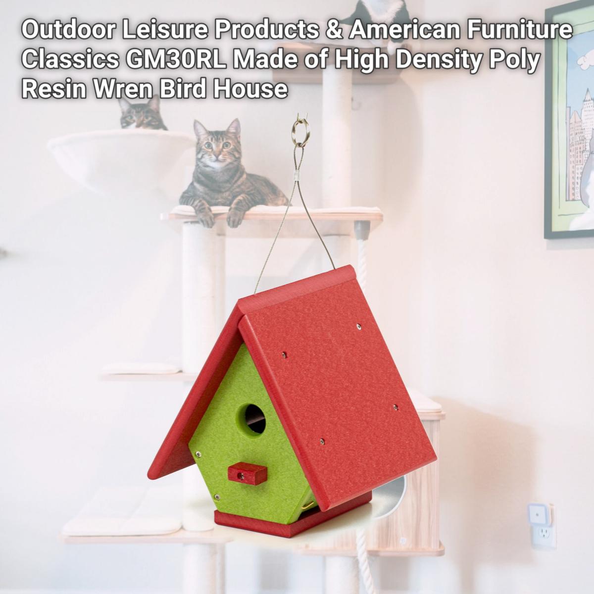 Picture of Outdoor Leisure Products & American Furniture Classics GM30RL Made of High Density Poly Resin Wren Bird House
