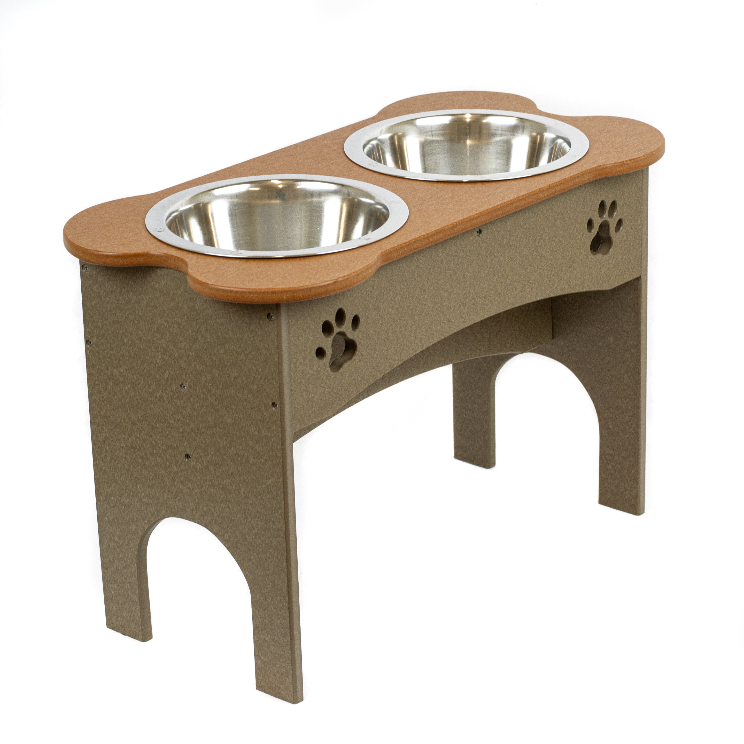 Picture of Outdoor Leisure Products & American Furniture Classics GMECWW 15 in. Made of High Density Poly Resin High Double Water & Food Bowl for Taller Dogs