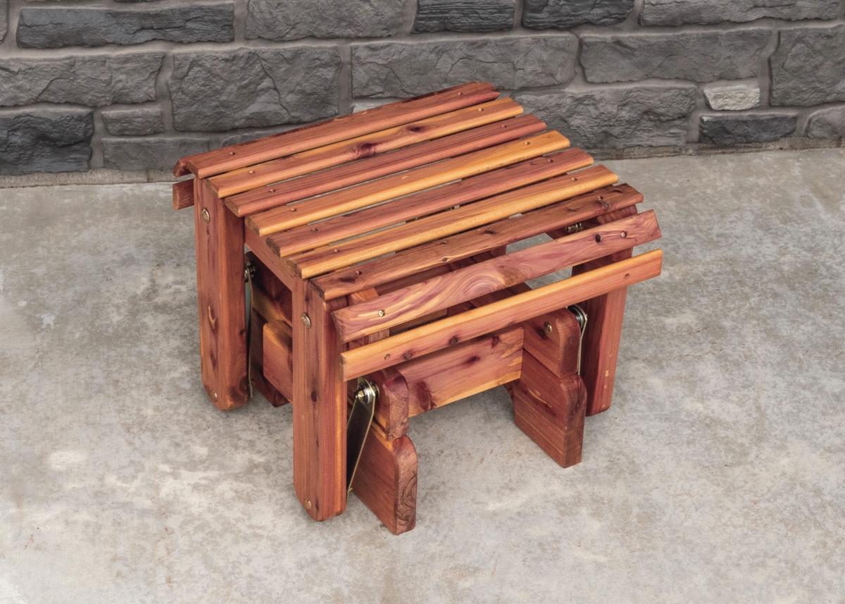 Cedar Gliding Ottoman - Brown - 19 in. - Essential for Relaxation