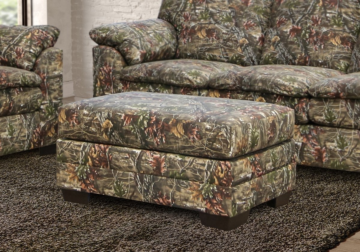 Picture of American Furniture Classics 8-080-A86V1 18 x 36 x 24 in. Rectangular Superflauge Camo Fabric Upholstered Ottoman